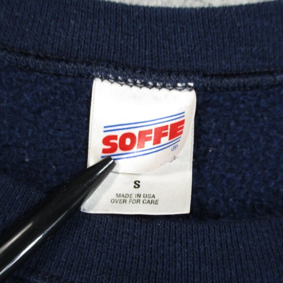 United States Navy Sweater Mens Small Blue Yellow Sweatshirt Made in USA - Picture 6 of 13